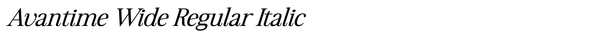 Avantime Wide Regular Italic image